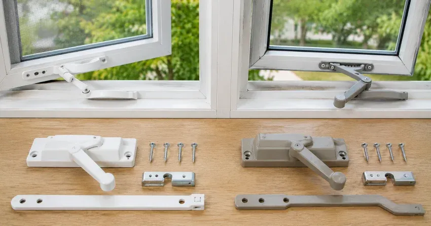 new casement window crank operator installed in Tyrone home